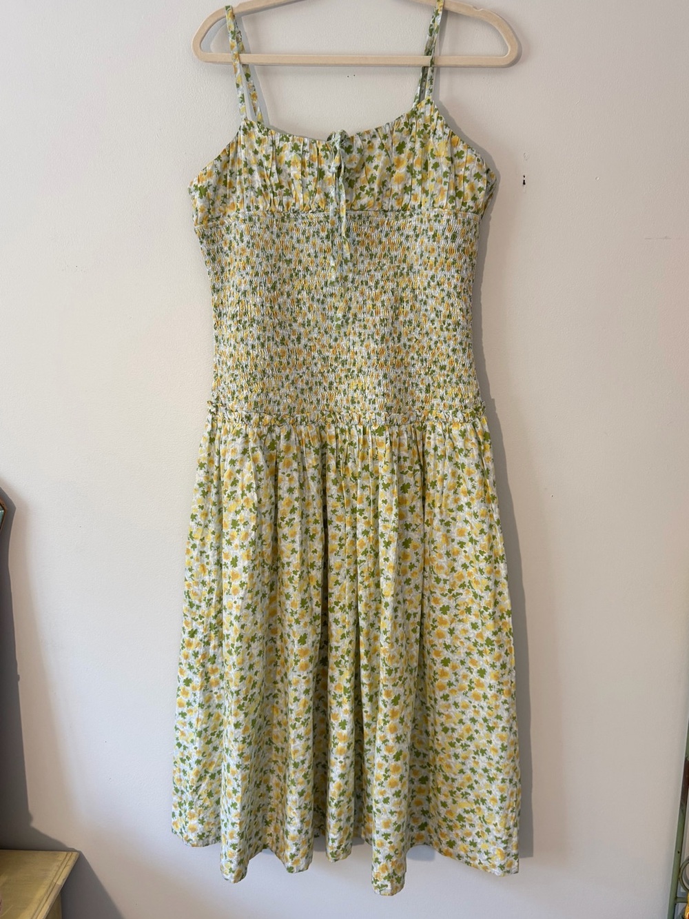 Free People floral smocked midi dress